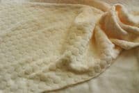 Double Sided Cuddle soft Fleece Fabric Material - BUBBLE IVORY